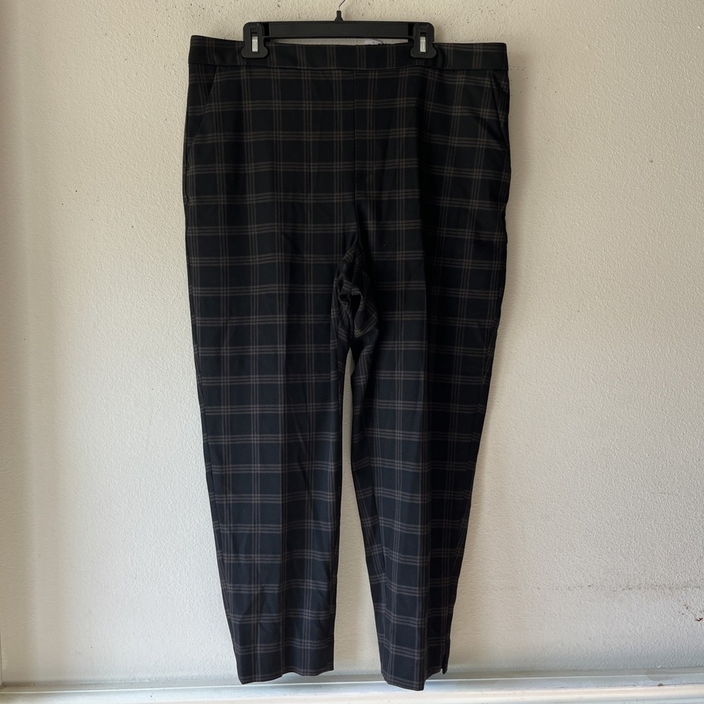 Banana Republic HAYDEN STRAIGHT ANKLE PullOn PANT Brown Stripe 18 Office  New